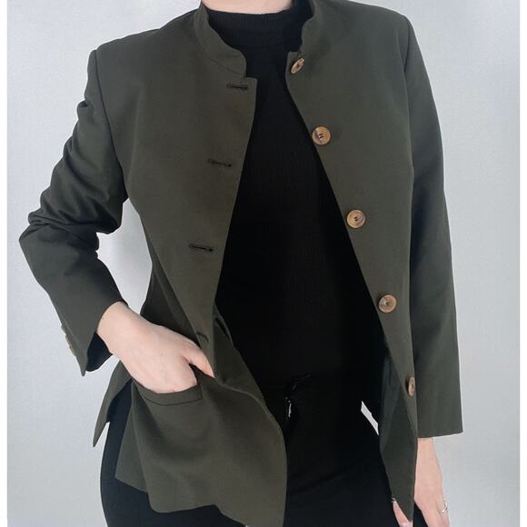 Piazza Sempione Jackets & Blazers - SOLD OUT Piazza Sempione Olive Button Down Long Sleeve Blazer Size IT 40 US 4